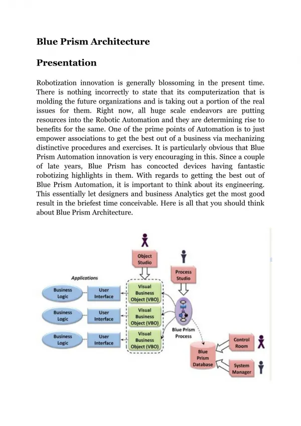 Blue Prism Architecture