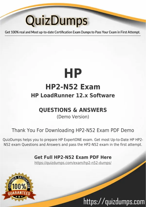 HP2-N52 Exam Dumps - Real HP2-N52 Dumps PDF [2018]