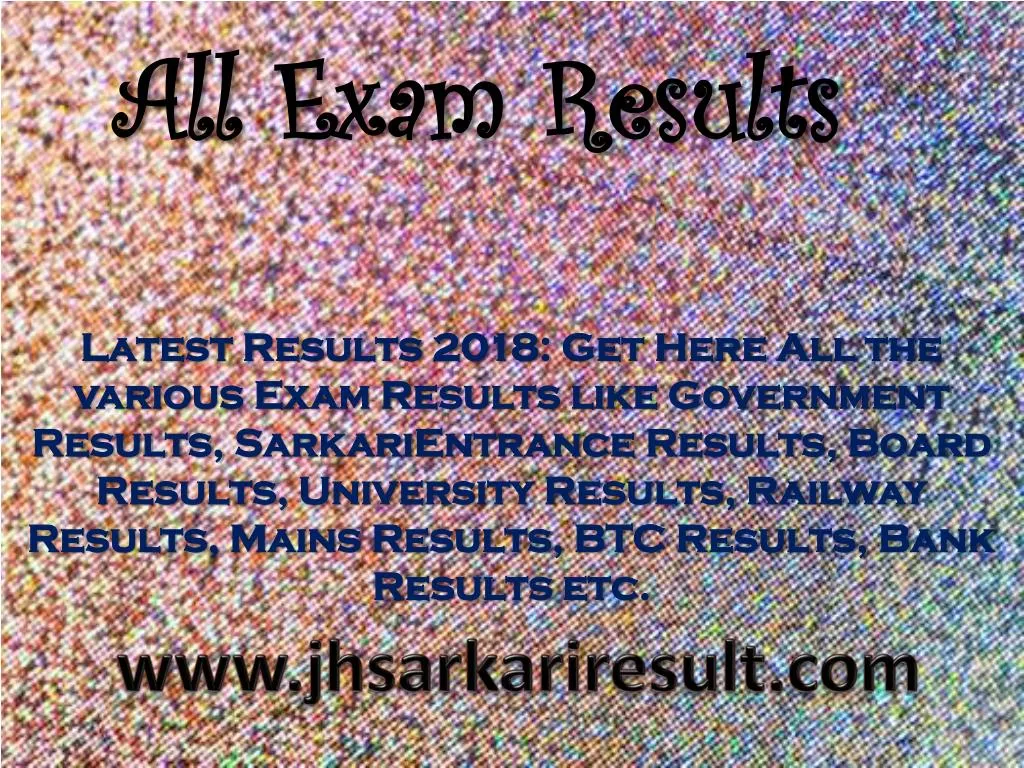 all exam results