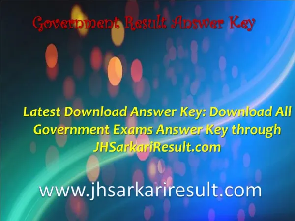 government result answer key