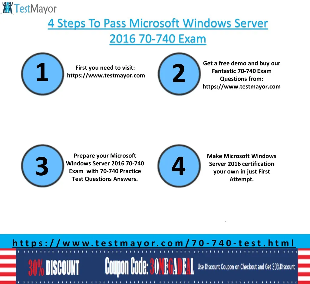 4 steps to pass microsoft windows server 2016