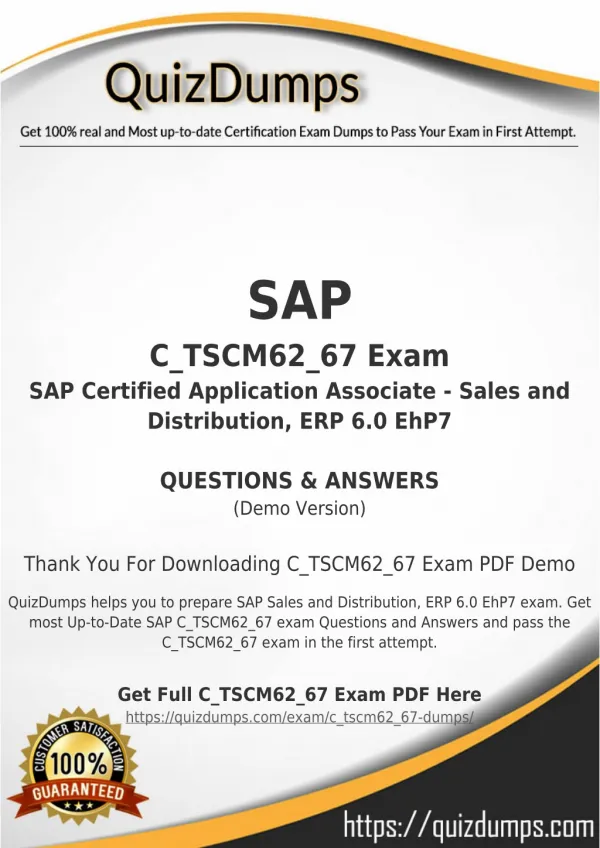C_TSCM62_67 Exam Dumps - Real C_TSCM62_67 Dumps PDF [2018]