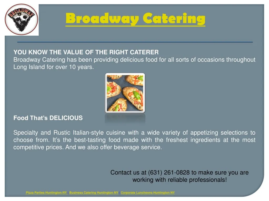 broadway catering