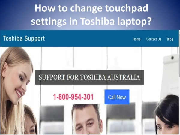 How to change touchpad settings in Toshiba laptop?