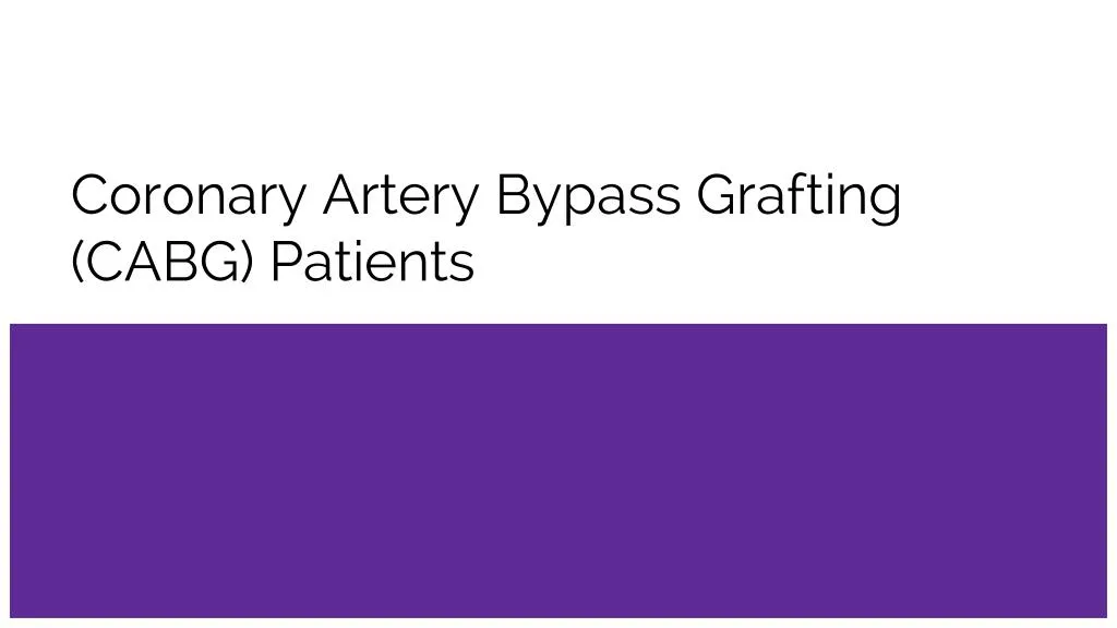 coronary artery bypass grafting cabg patients