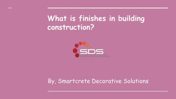 Industrial Building Finishes | Smartcrete Decorative Solutions