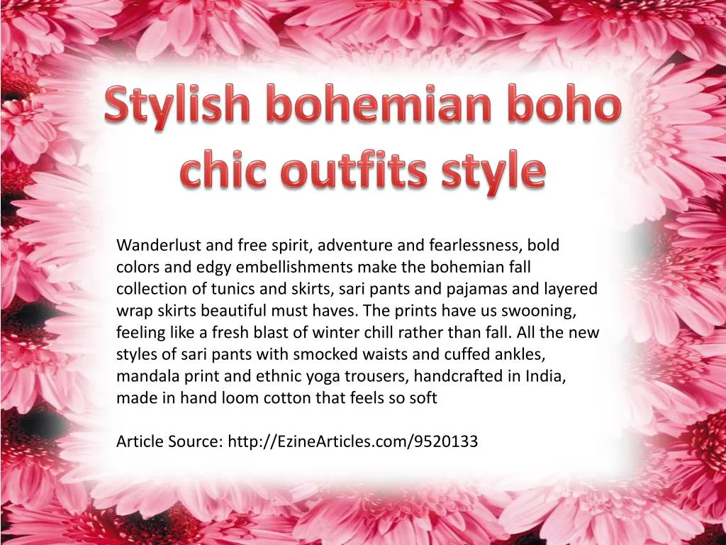 stylish bohemian boho chic outfits style