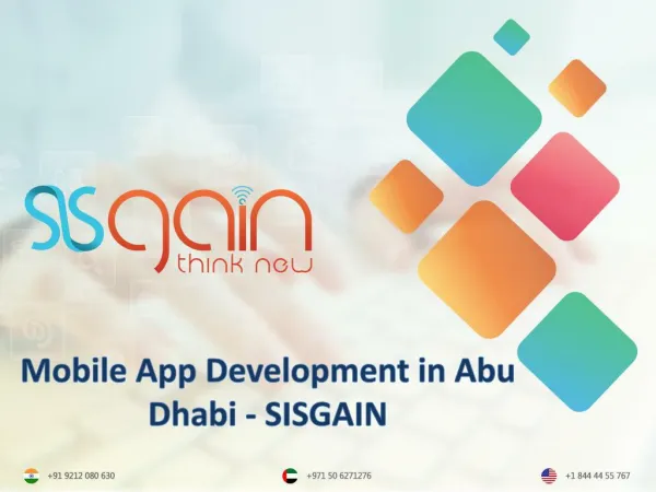 Mobile App Development in Abu Dhabi, UAE |SISGAIN