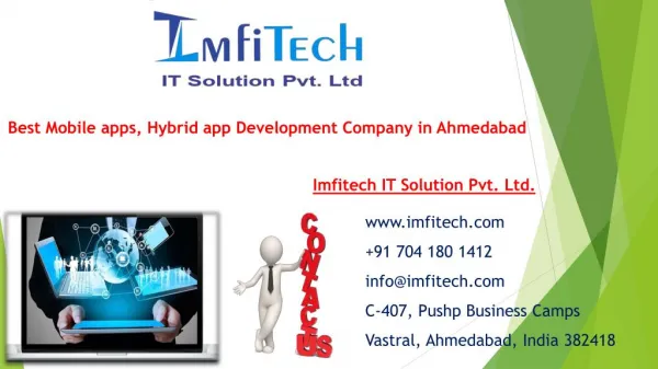 Best Mobile apps, Hybrid app Development Company in Ahmedabad, India