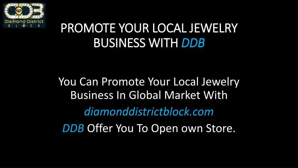 promote your local jewelry business with ddb