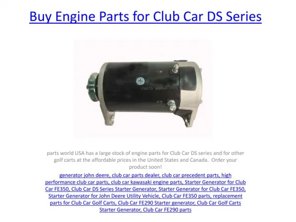 High Performance Club Car Parts