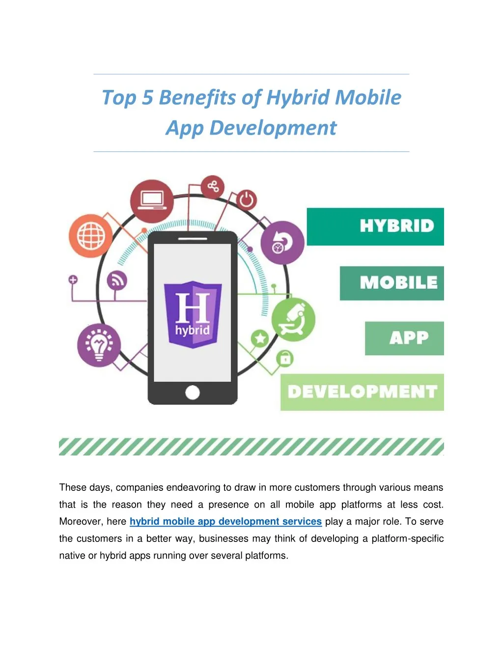top 5 benefits of hybrid mobile app development