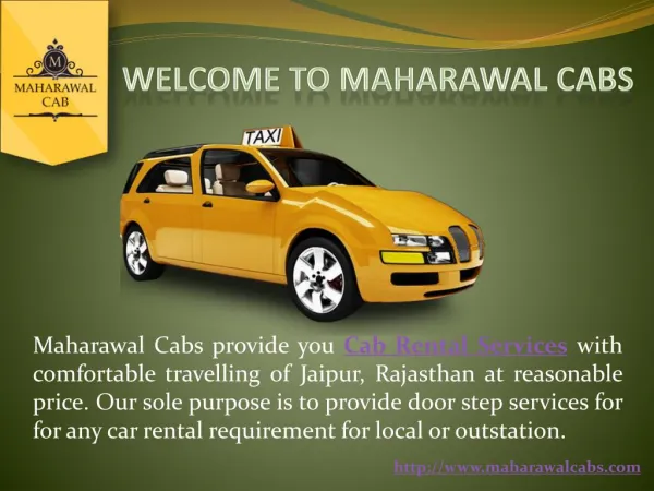 Get Cab Rental Services in Jaipur at Affordable Price
