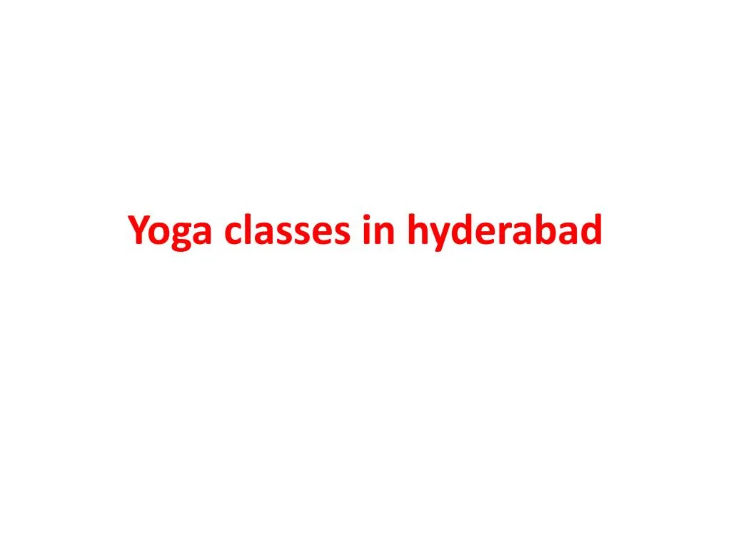 yoga classes in hyderabad