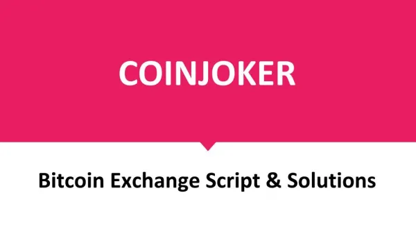 Bitcoin Exchange Script | Bitcoin Trading Script