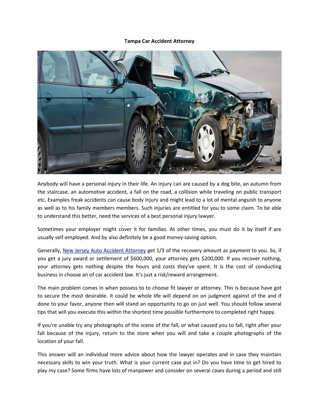 tampa car accident attorney