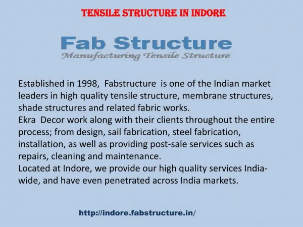 Tensile Structure in Indore