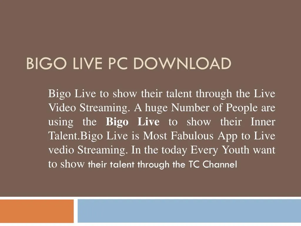 bigo live pc download
