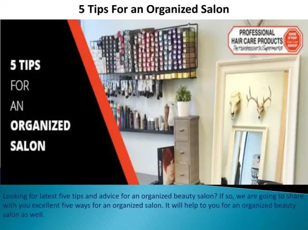 5 Tips For an Organized Salon