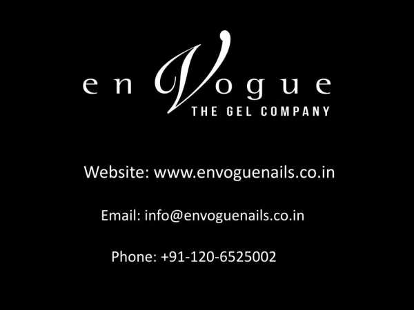 Envogue provides healthy gel nail products in India