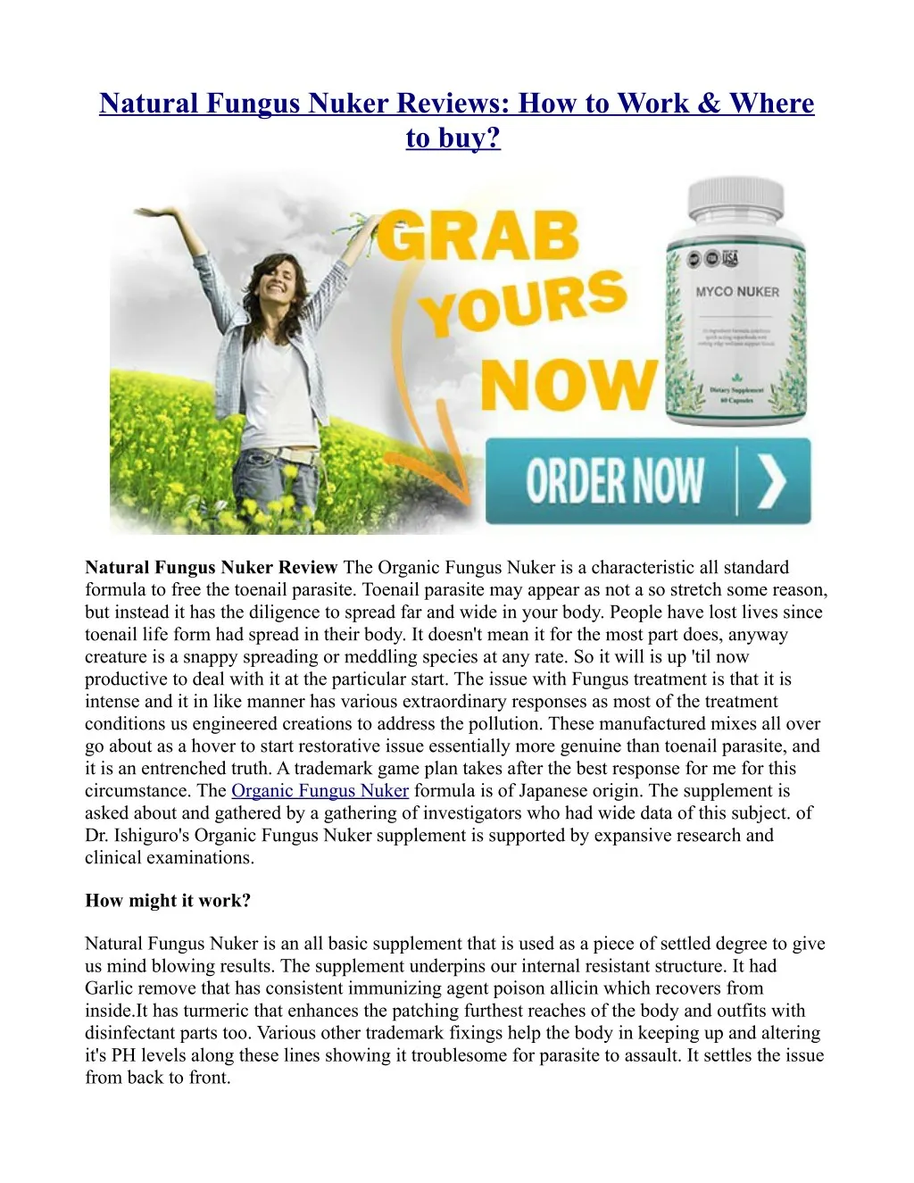 natural fungus nuker reviews how to work where