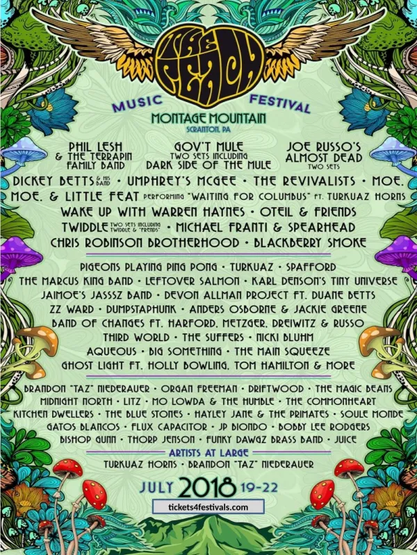 Peach Music Festival Announces 2nd Phase Of 2018 Lineup