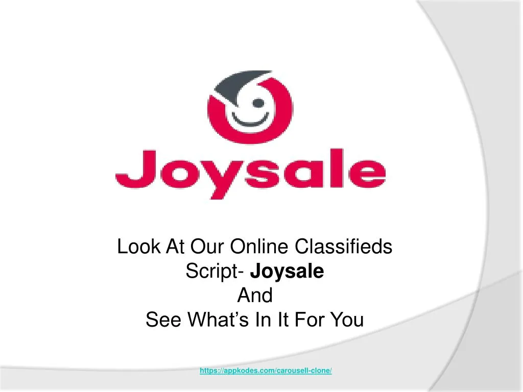 look at our online classifieds script joysale