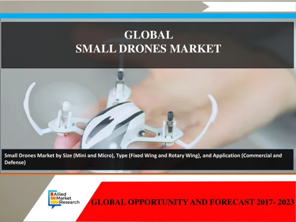 Global Small Drones Market to Reach $13.4 Billion by 2023