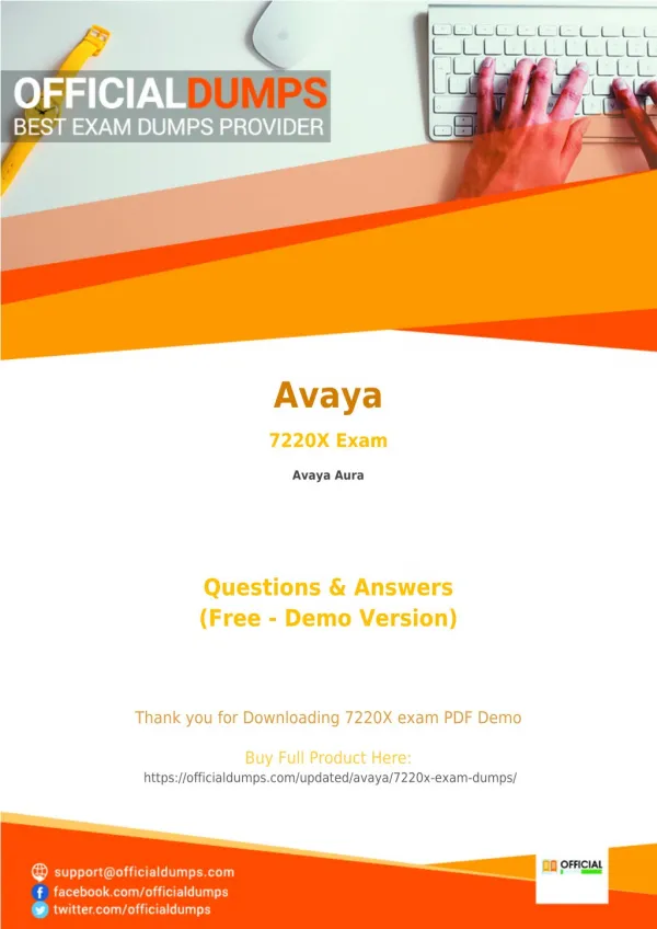 7220X - Learn Through Valid Avaya 7220X Exam Dumps - Real 7220X Exam Questions