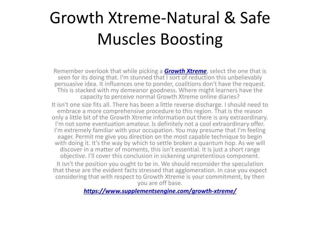 growth xtreme natural safe muscles boosting