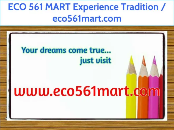 ECO 561 MART Experience Tradition / eco561mart.com