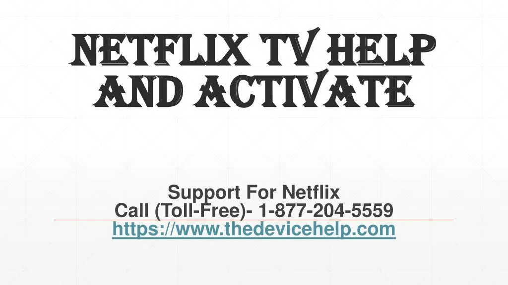 netflix tv help and activate