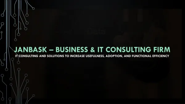 JanBask – Business & It consulting Firm