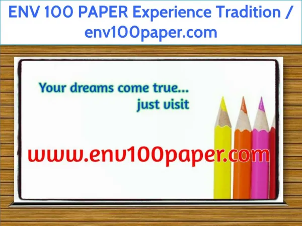 ENV 100 PAPER Experience Tradition / env100paper.com