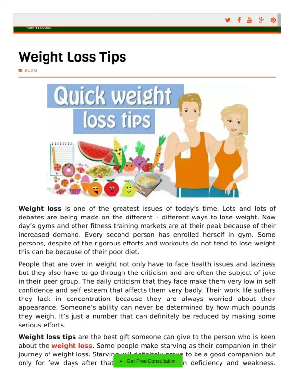 Weight Loss Tips