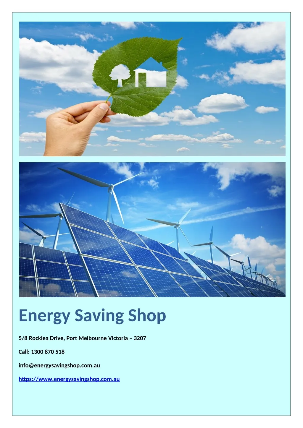 energy saving shop