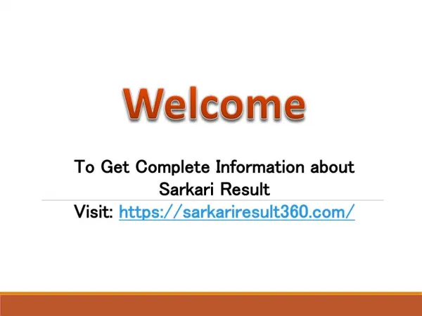 Sarkari Result 360 - Destination for Upcoming All India Exam Result