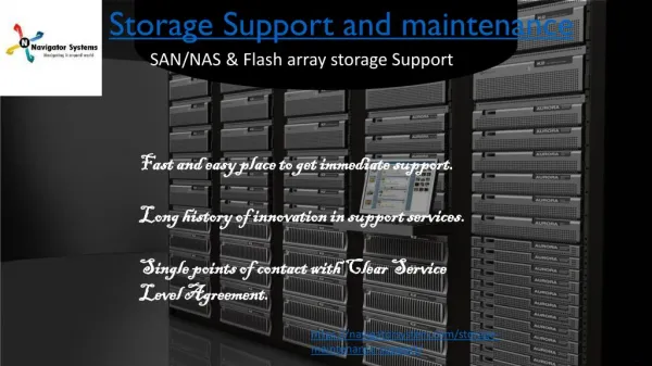 Storage support and maintenance| Storage AMC| IT hardware services