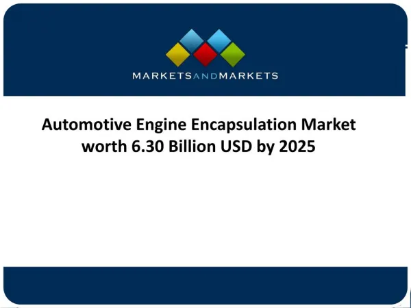 Growing Demand of Automotive Engine Encapsulation Market