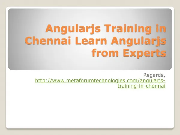 AngularJS Training in Chennai â€“ Learn From AngularJS Experts