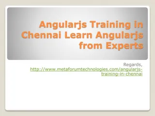 AngularJS Training in Chennai â€“ Learn From AngularJS Experts - slide 1