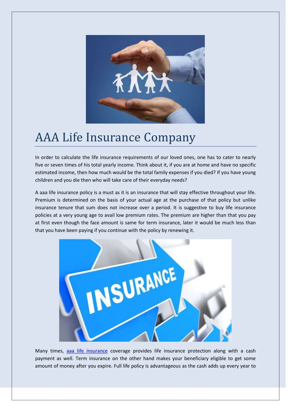 aaa life insurance company