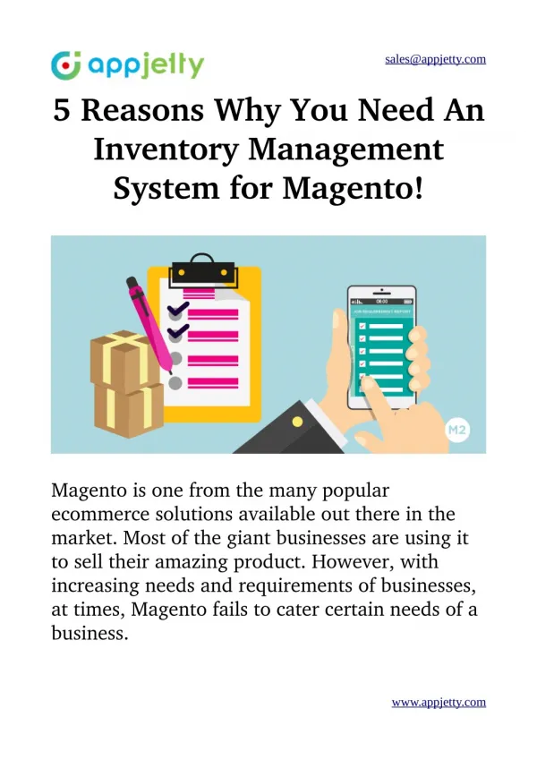5 Reasons Why You Need An Inventory Management System for Magento!
