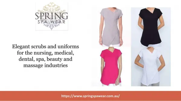 Buy Designer Therapist Uniforms from Spring Spa Wear