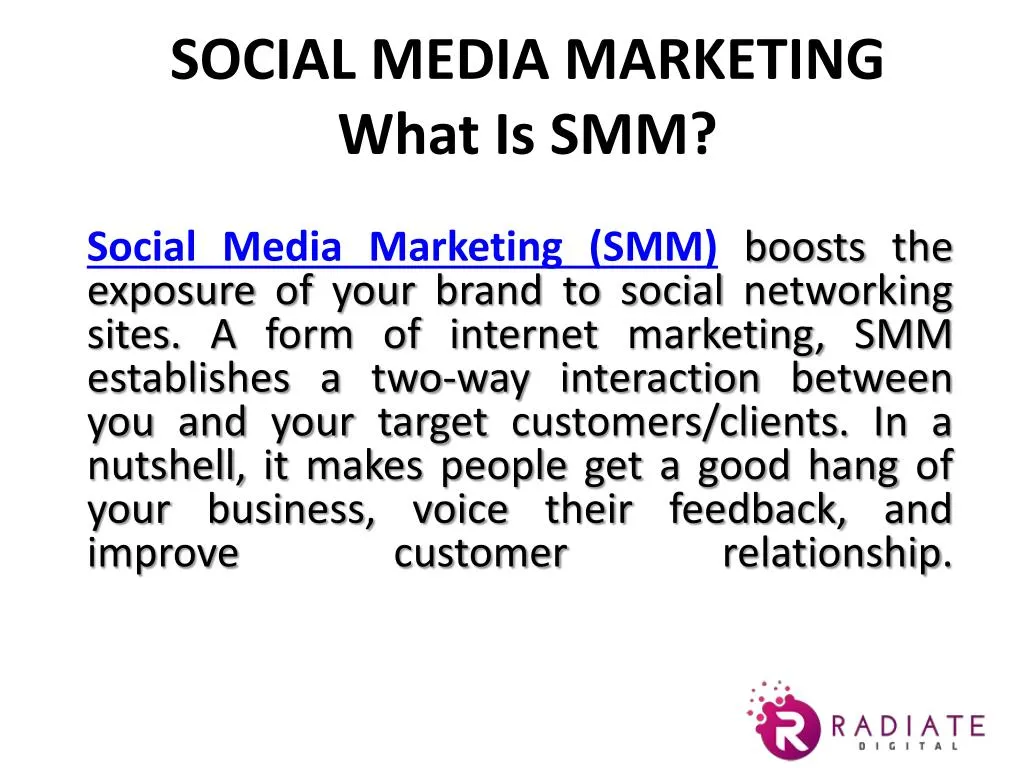 social media marketing what is smm