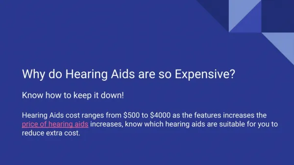 What is the cost of hearing aids?