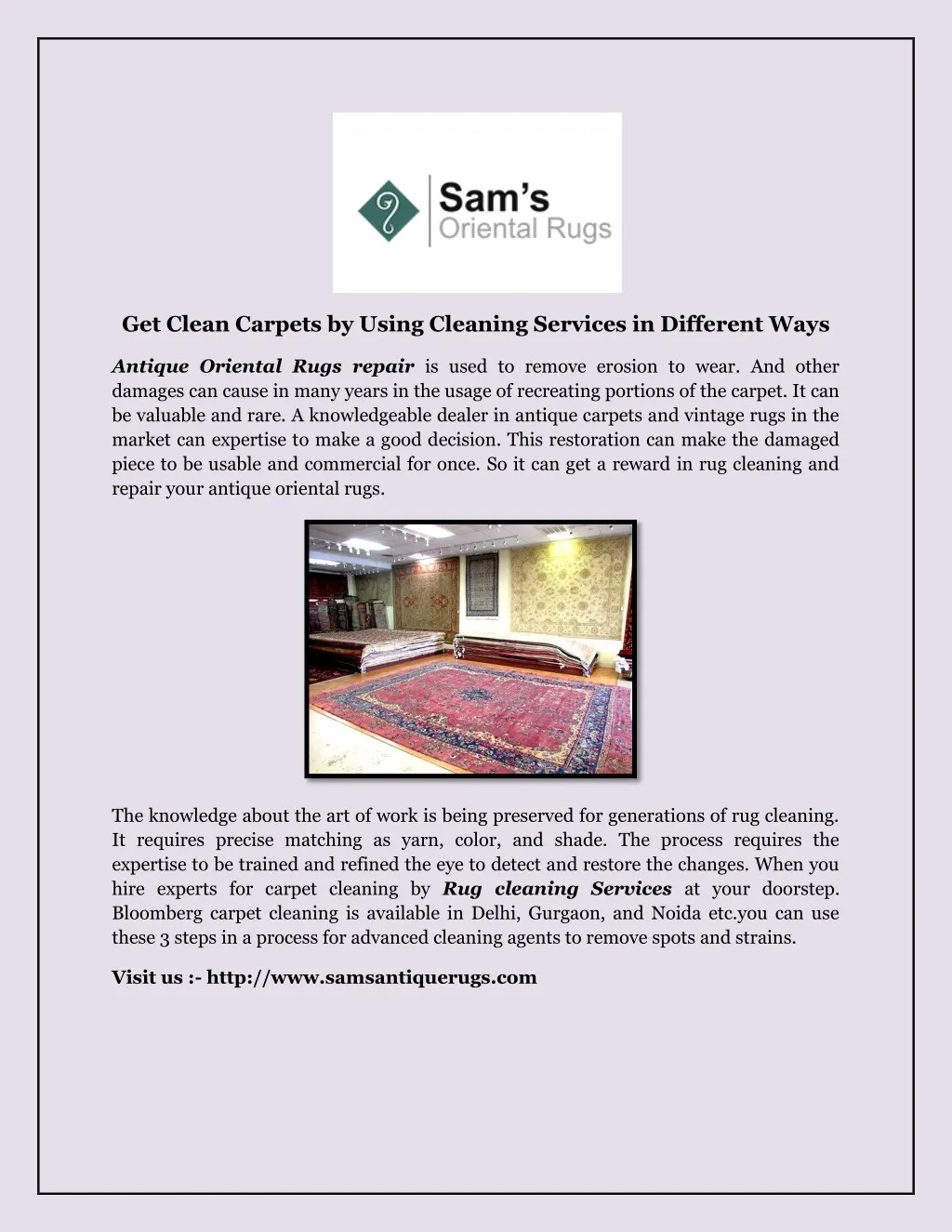 get clean carpets by using cleaning services