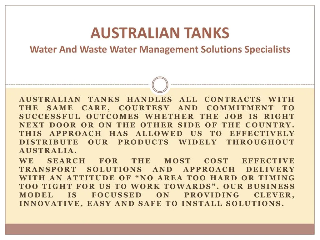 australian tanks water and waste water management solutions specialists