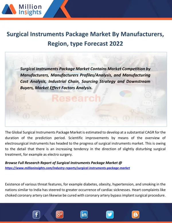 Surgical Instruments Package Marketing Strategy Analysis Size share Forecast 2022