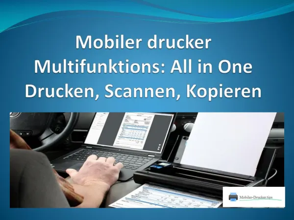 Mobiler drucker Multifunktions: All in One Drucken, Scannen, Kopieren